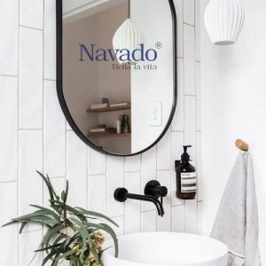 Gương phòng tắm khung bo đầu 60 x 80cm