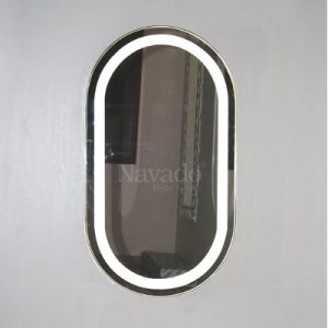 Gương phòng tắm khung inox có đèn led