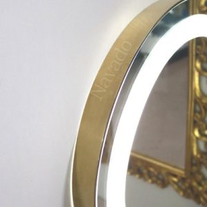 Gương phòng tắm khung inox có đèn led