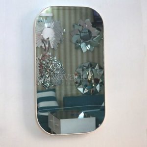 Gương phòng tắm khung thép bọc da