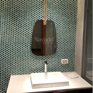 Gương phòng tắm treo dây thừng rẻ quạt