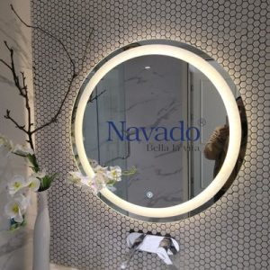 Gương phòng tắm tròn đèn led D60cm