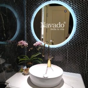 Gương phòng tắm tròn đèn led D60cm