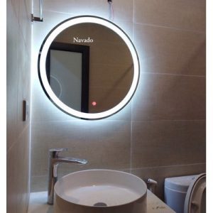 Gương phòng tắm tròn đèn led phi 80cm