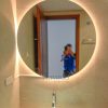 Gương phòng tắm tròn đèn led phi 80cm