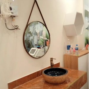 Gương thiết bị vệ sinh nghệ thuật treo dây