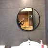 Gương treo nhà tắm tròn vành đen NAV604B