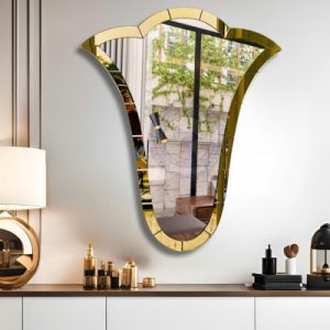 Gương treo phòng tắm decor hoa Tuylip