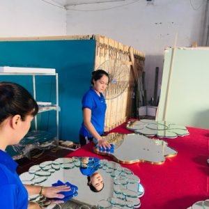 Gương treo tường nhà tắm cao cấp mẫu sunset