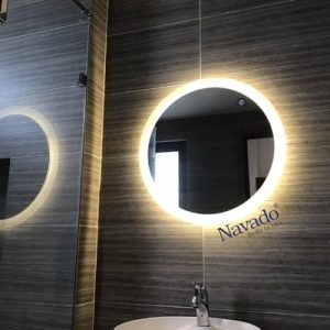 Gương tròn đèn led cho nhà tắm