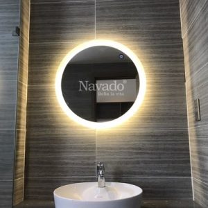 Gương tròn đèn led cho nhà tắm