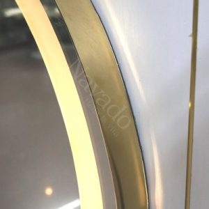 Gương tròn khung inox đèn led