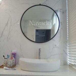 Gương tròn vành thép Optima D600mm