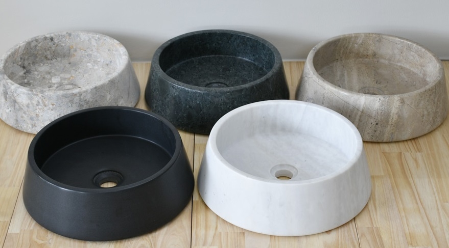 Hình ảnh thực tế bồn rửa mặt đá thiên nhiên MAR 43V Kanly