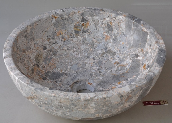 Hình ảnh thực tế bồn rửa mặt đá tự nhiên MAR 11V Kanly