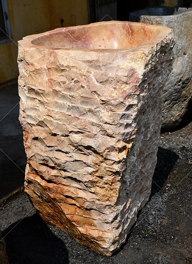 Hình ảnh thực tế chậu đá MAR84i Khanly đặt sàn