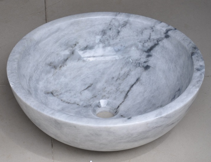 Hình ảnh thực tế bồn rửa mặt đá tự nhiên Kanly MAR 133N