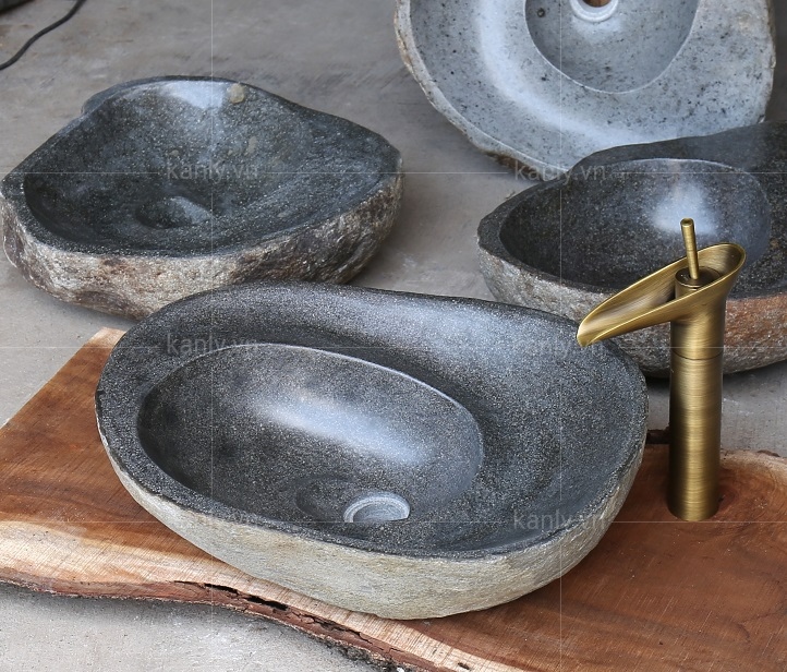 Hình ảnh thực tế bồn rửa mặt đá thiên nhiên MAR 15Si Kanly