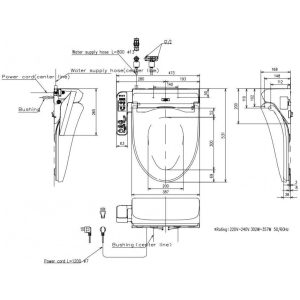 Nắp Rửa Điện Tử Washlet TOTO TCF23710AAA (W18) C2 Simple 220V