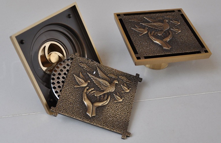 Hình ảnh thực tế phễu thoát sàn Kanly GCP 12