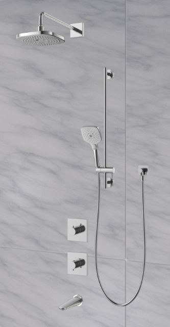 Phối cảnh sen TOTO âm tường 3 đường nước