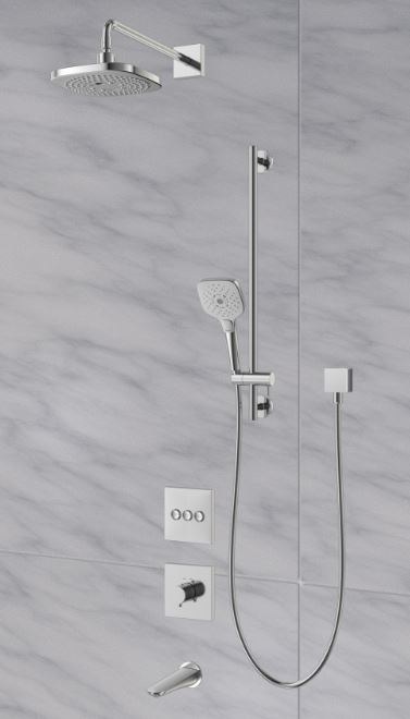 Phối cảnh sen TOTO âm tường 3 đường nước