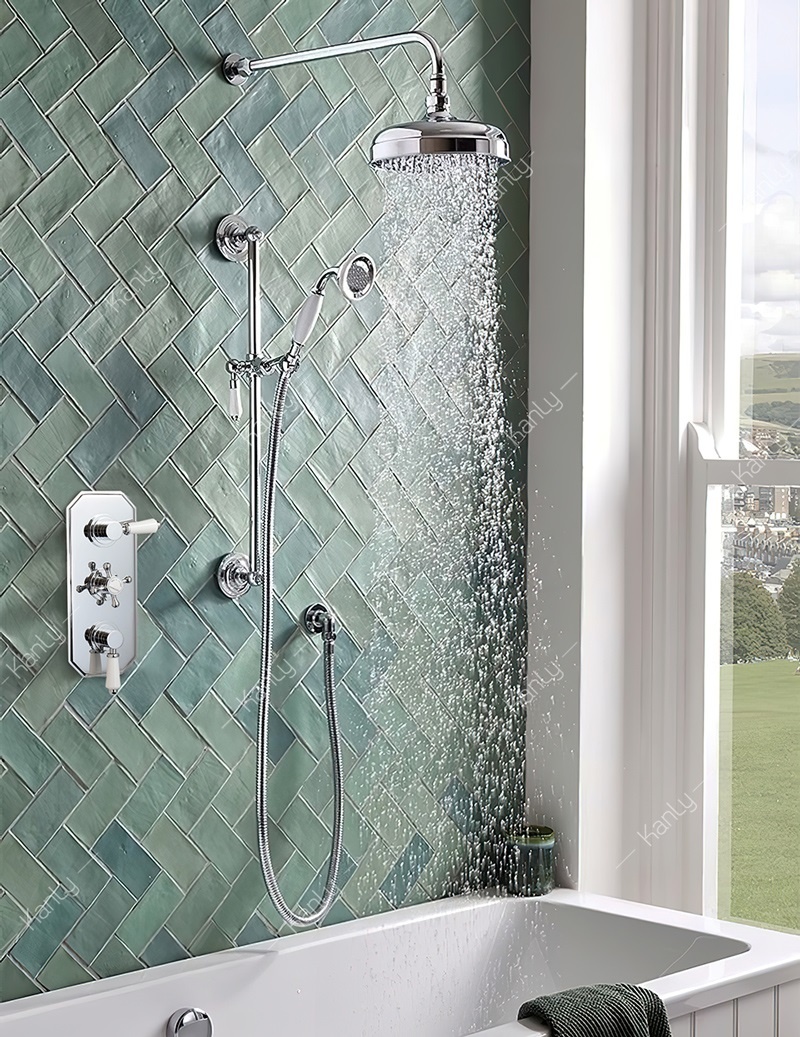 Hình ảnh thực tế bố en âm tường CHS75 mạ Crom Niken bóng