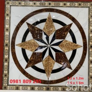 Thảm gạch hoa văn trống đồng 1,6x1,6m HN999