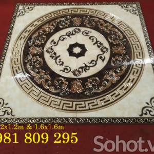 Thảm gạch hoa văn trống đồng 1,6x1,6m HN999