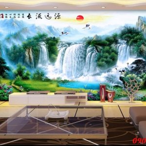 Tranh gạch 3d phòng khách STM214