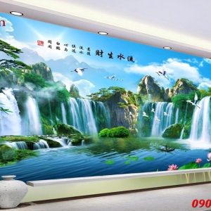 Tranh gạch 3d phòng khách STM215