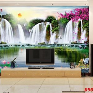 Tranh gạch 3d phòng khách STM216