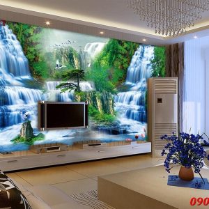 Tranh gạch 3d phòng khách STM227