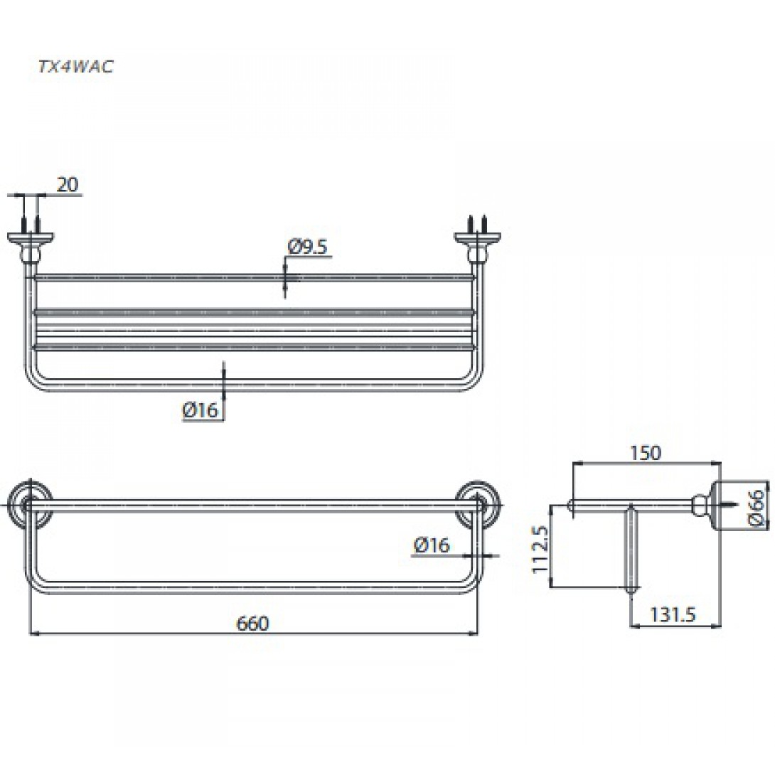Giá Để Khăn TOTO TX4WAC Hai Tầng - Ảnh 2