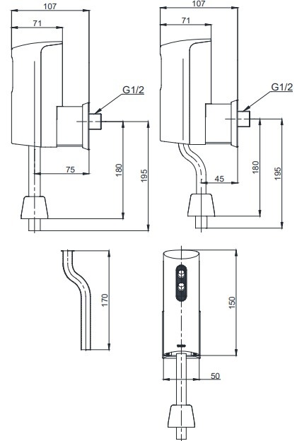 Bản vẽ van xả tự động Toto DUE 137PBK