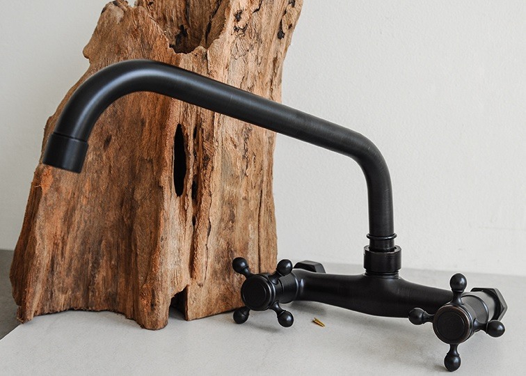 Hình ảnh thực tế vòi bếp Kanly GCT 05B gắn tường