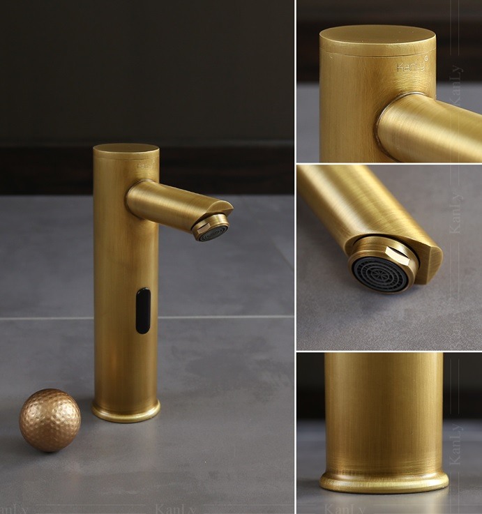 Hình ảnh thực tế vòi chậu rửa Kanly đồng thau GCVC1