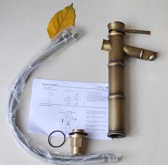 Hình ảnh thực tế vòi chậu rửa Kanly đồng thau GCA02