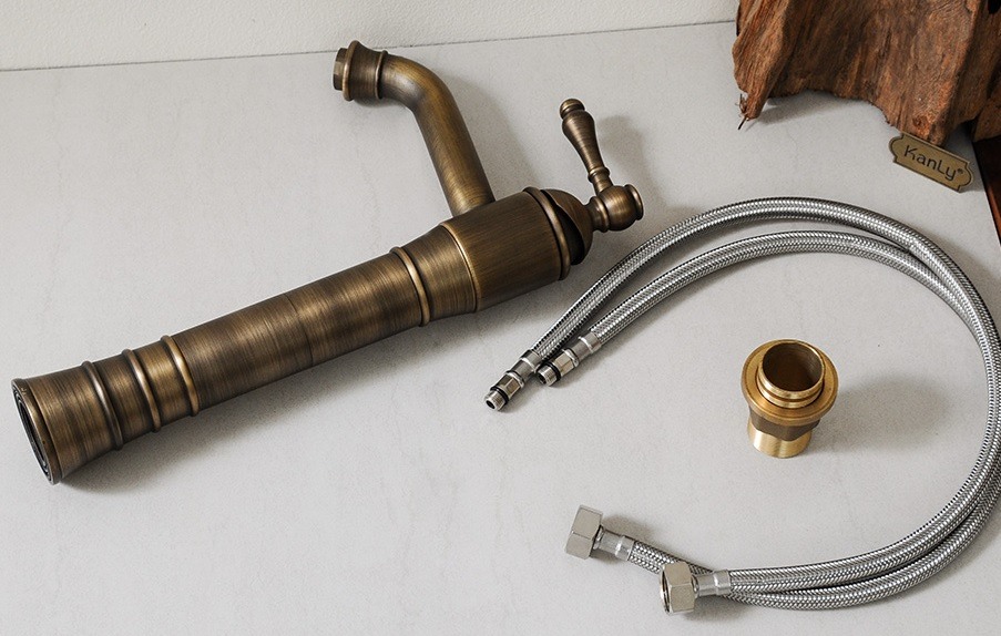 Hình ảnh thực tế vòi chậu rửa Kanly đồng thau GCA13