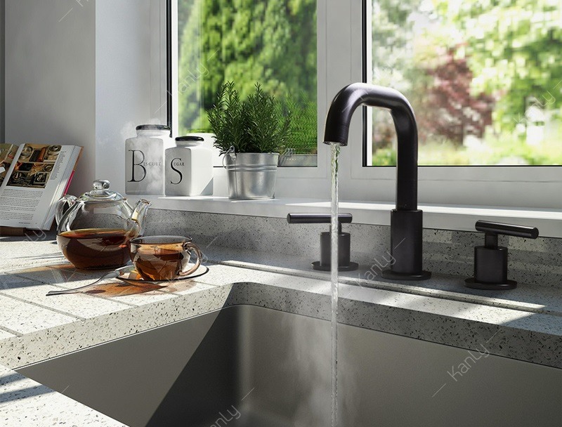 Hình ảnh thực tế vòi chậu rửa Kanly đồng thau GCB 05B